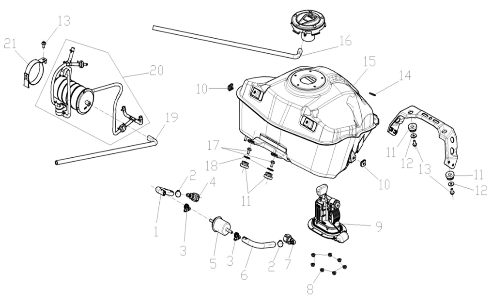 F17 FUEL TANK / FUEL EVAPORATIVE COMP